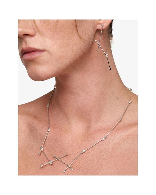 La Maison Du Couturier White Myriam Soseilos Kizuna Sterling- Earrings