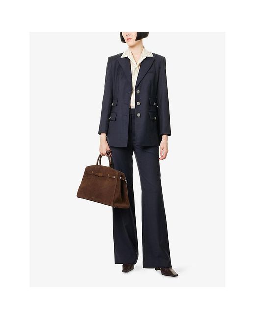 Veronica Beard £548 Navy Stretch Wool Dickey Jacket XS