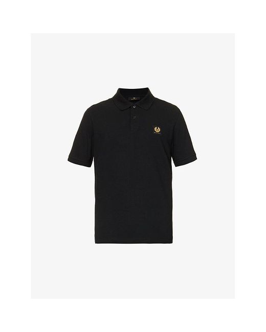 Belstaff Brand-patch Branded-button Regular-fit Cotton-piqué Polo Shirt in for Men | Lyst
