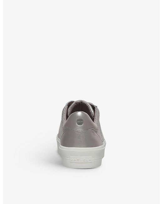 carvela leather trainers