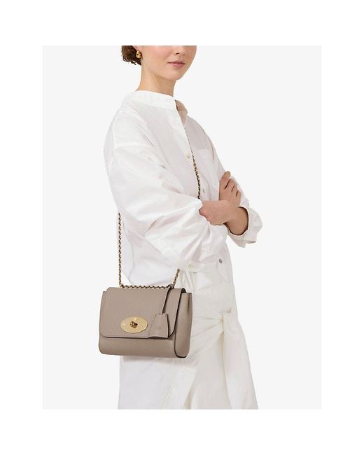 Mulberry Gray Lily Small Leather Shoulder Bag