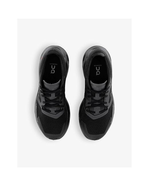 On Shoes Black Cloudpulse Cushioned-sole Mesh Low-top Trainers