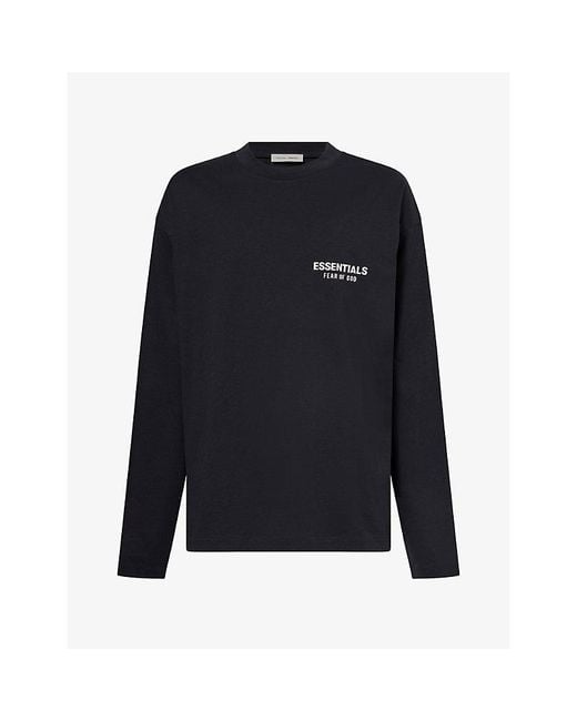 Fear Of God Blue Essentials Classic Long-Sleeve Cotton T-Shirt for men