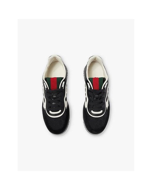 Gucci Black Re-Web Canvas Trainers for men