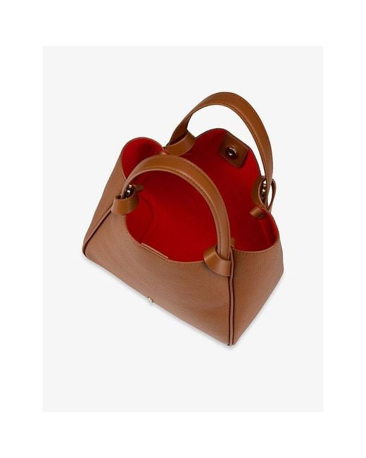 Christian Louboutin Brown Bettina Mini Empire Leather Tote Bag