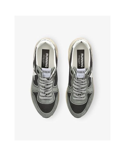 Golden Goose Deluxe Brand White Running Sole Suede And Mesh Low-Top Trainers for men