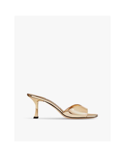 Jimmy Choo Natural Skye Leather Sandals