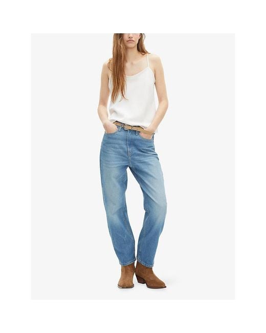 The Kooples White Round-Neck Satin Camisole Top