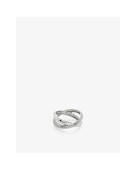 Monica Vinader White Heirloom Crossover Sterling- Ring