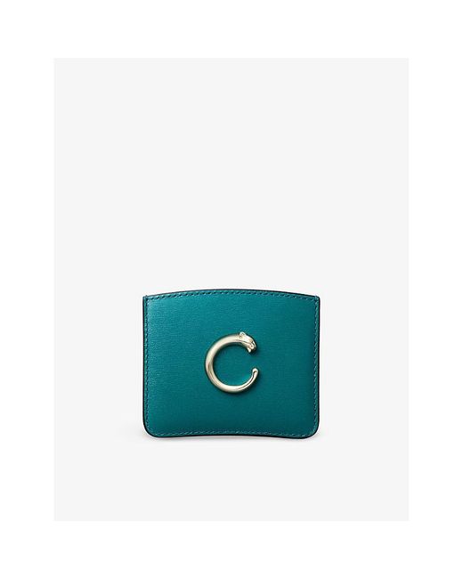 Cartier Blue Panthère De Simple Leather Card Holder