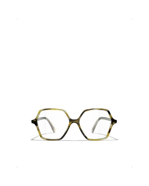 Chanel - Square Eyeglasses - Gold - Chanel Eyewear - Avvenice