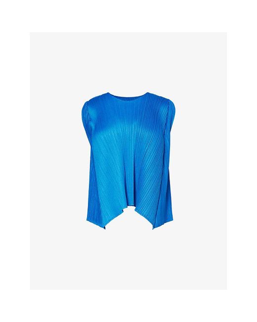 Pleats Please Issey Miyake Efficient Square Flared Knitted Top in  