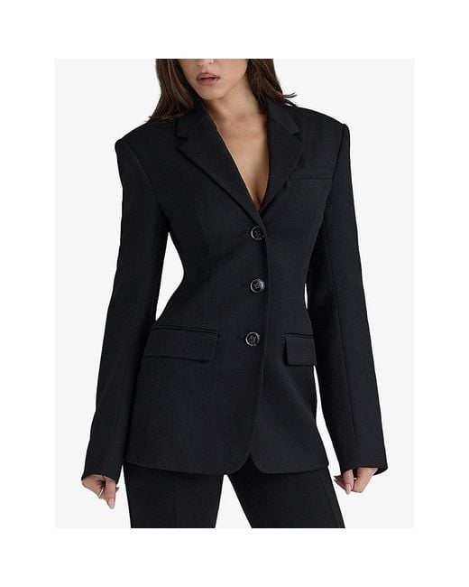 House Of Cb Black Luella Tailored Stretch-Woven Blazer