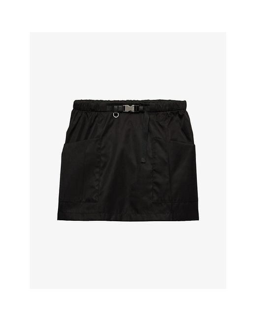 Prada Black Re-Nylon Mini Skirt
