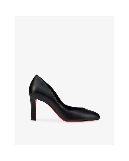 Christian Louboutin Black Fannylove 85 Nappa-Leather Heeled Courts