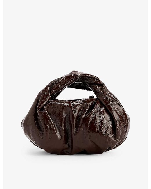 Dries Van Noten Brown Twist Leather Top-handle Bag