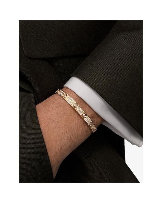Cartier Metallic Love Classic Pavéd 18Ct- And 4.04Ct Brilliant-Cut Diamond Bracelet
