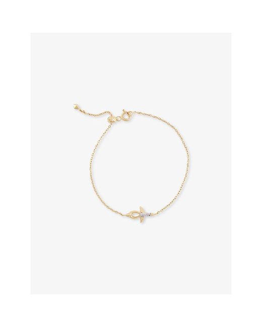 Kismet by Milka Metallic Ankh 0.03Ct Diamond Chain Bracelet