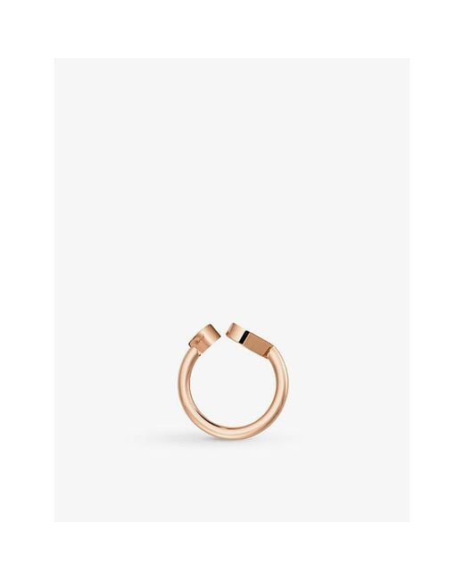 Chopard Metallic Happy Hearts 18Ct Rose- 0.04Ct Diamond And Mother-Of-Pearl Ring