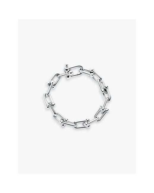 Tiffany & Co Metallic Tiffany Hardwear Link Sterling Bracelet