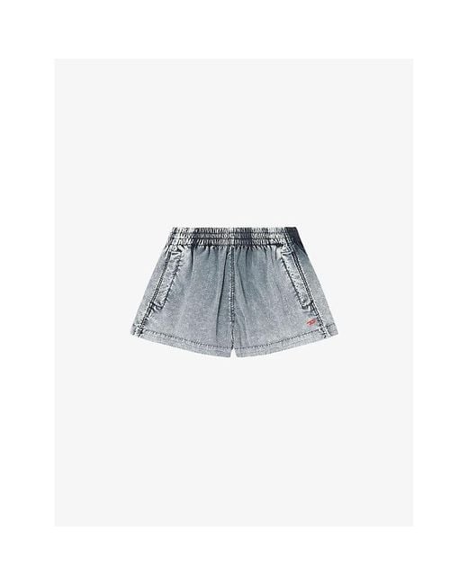 DIESEL Blue S-Ound Denim-Effect Woven Shorts