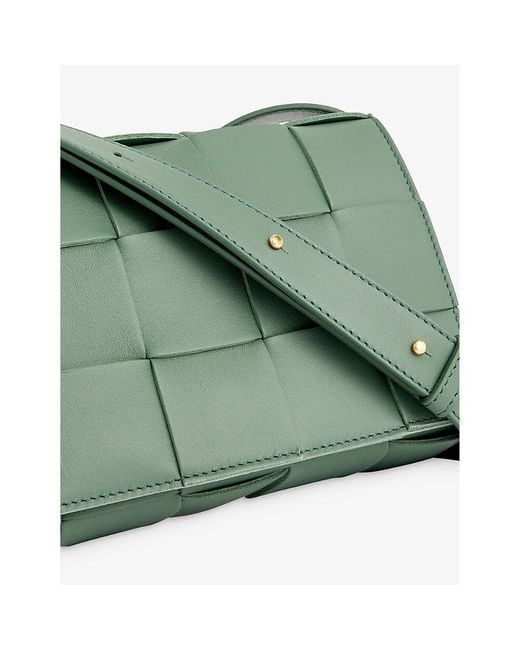 Bottega Veneta Green Cassette Leather Cross-body Bag
