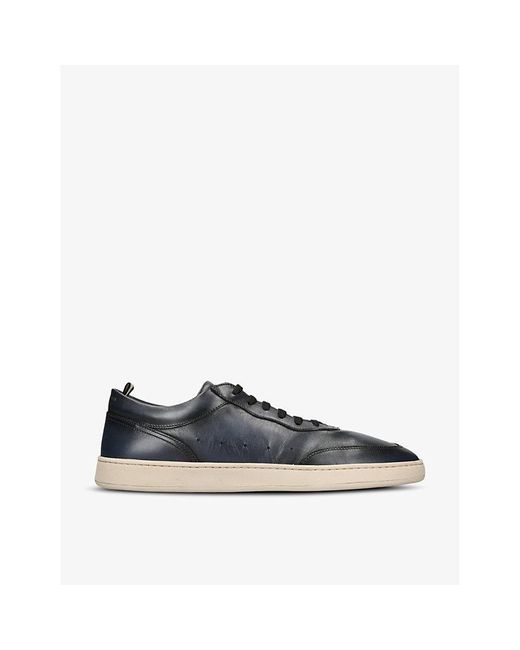 Officine Creative Blue Kris Lux Logo-embellished Leather Low-top Trainers for men