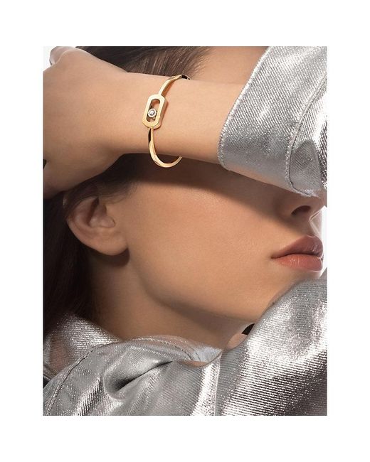 Messika Metallic So Move Pavé 18Ct And 0.67Ct Diamond Bangle