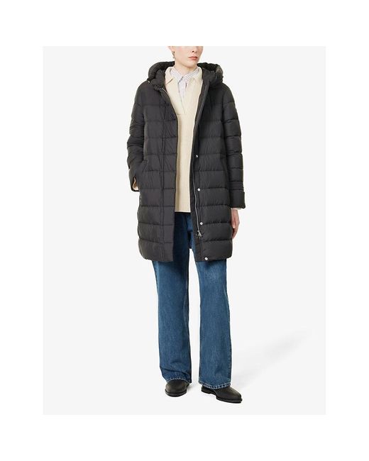 Woolrich Ellis Funnelneck Shelldown Hooded Parka Jacket in Blue Lyst