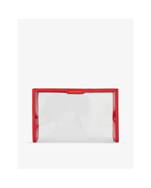 Anya Hindmarch White Big Things Embossed Woven Pouch