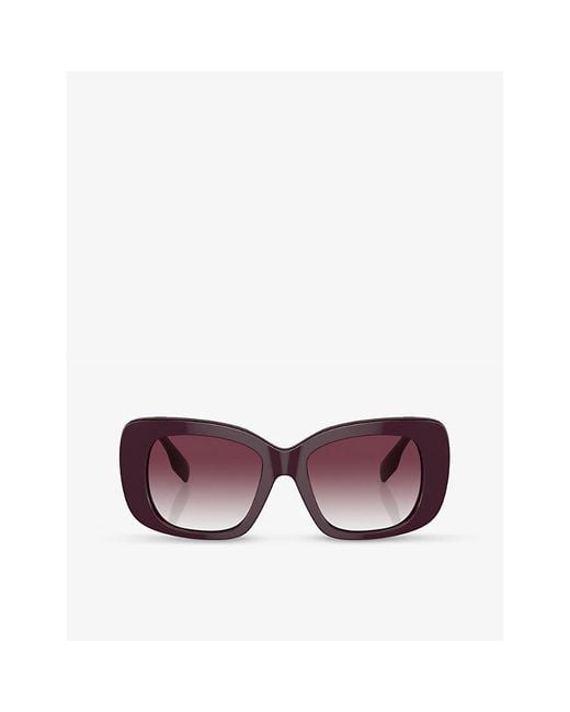 Burberry Purple Be4410 Square-frame Acetate Sunglasses