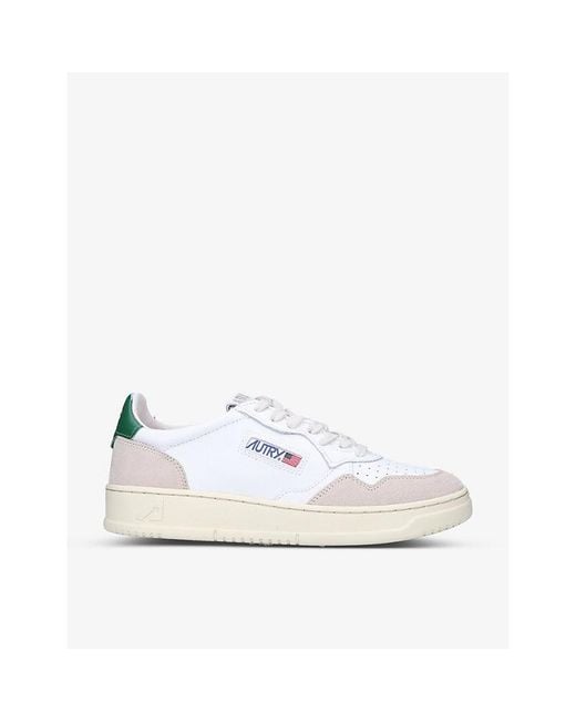 Autry White Medalist Low-Top Leather Trainers for men