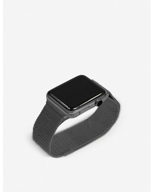 silver milanese loop with space grey watch