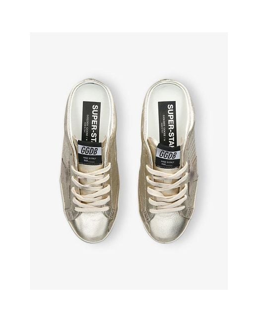Golden Goose Deluxe Brand White Super-Star Sabot 65132 Leather Low-Top Trainers