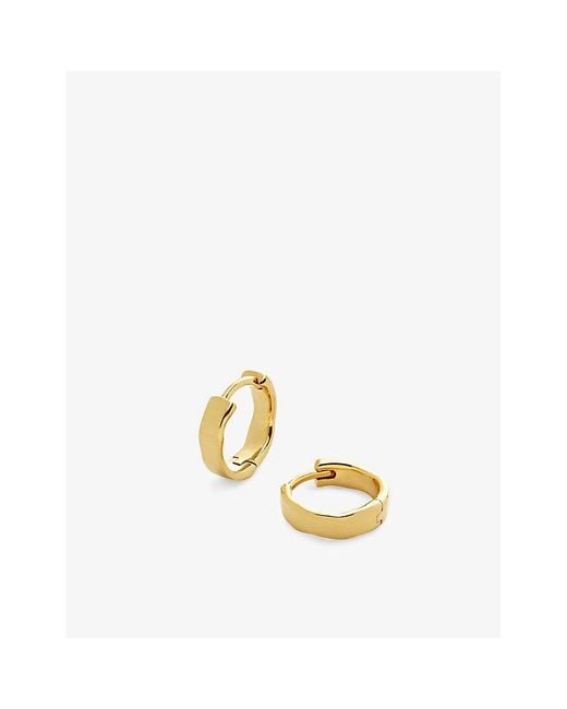 Monica Vinader Metallic Mv Siren Muse Wave 18Ct-Plated Vermeil Sterling Huggie Earrings