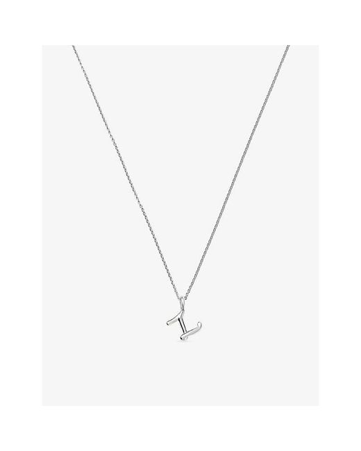 Missoma Metallic Curly Molten Mini Initial C-Plated Sterling- Necklace