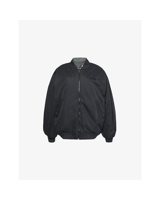 WE Are Tala Blue Reversible Bomber Oversized Woven Jacket