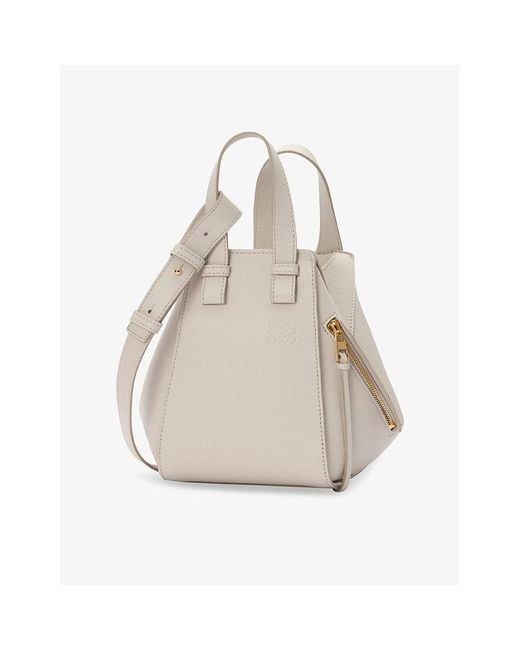 Loewe Natural Hammock Compact Leather Top-Handle Bag