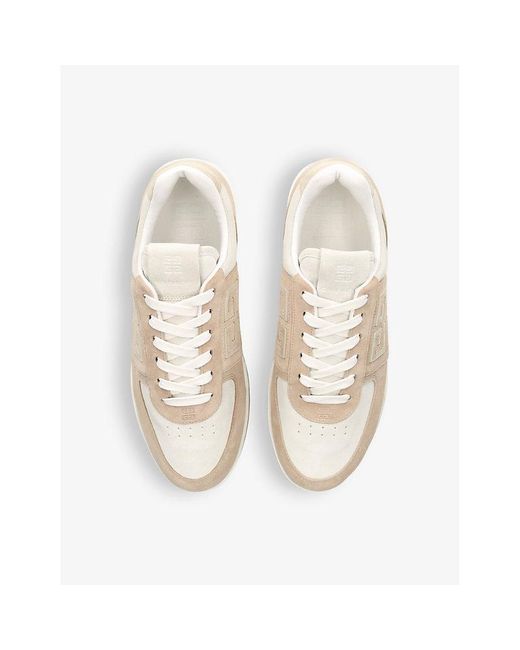 Givenchy Natural G4 Brand-embellished Leather Low-top Trainers