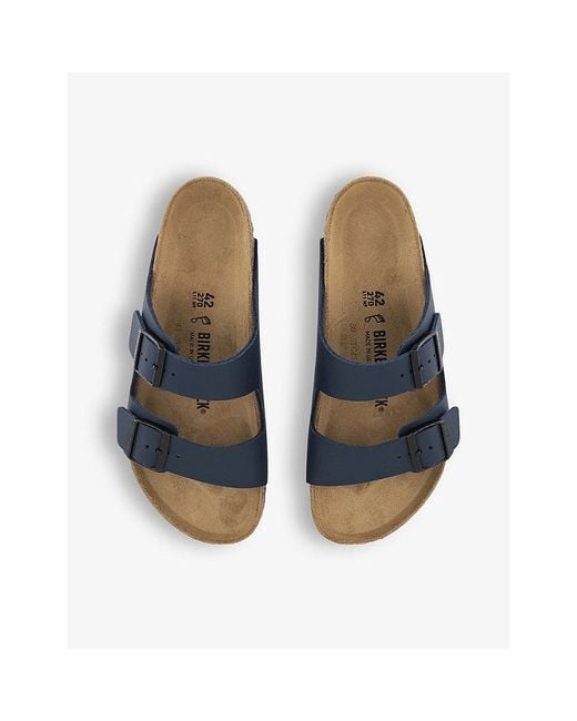 Birkenstock Blue Arizona Double-Strap Leather Sandals for men