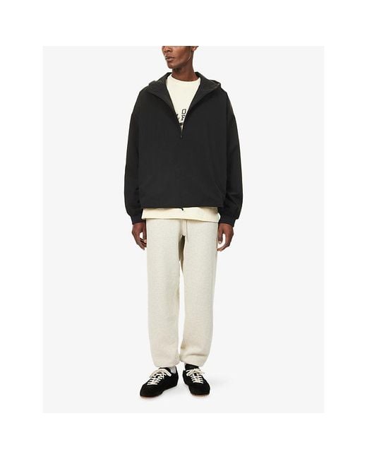 Fear Of God Black Logo-Print Hooded Soft-Shell Anorak for men