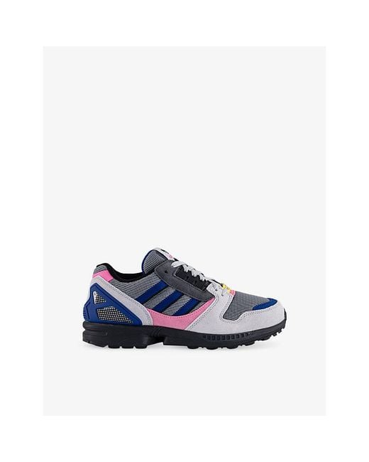 Adidas Blue Zx 8000 Mesh And Suede Trainers for men