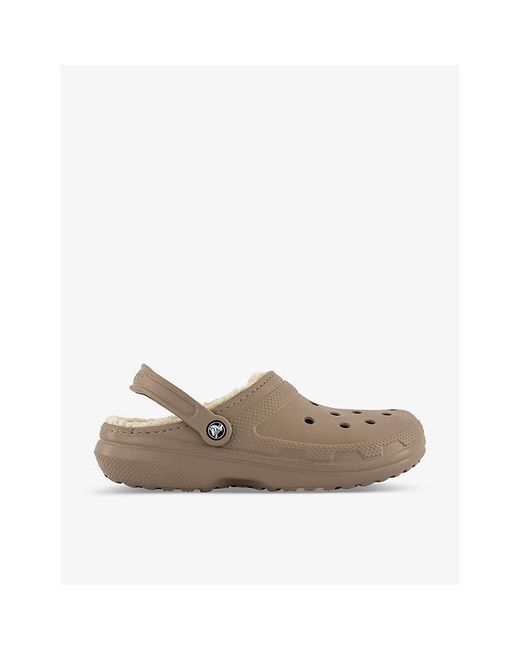 Crocs™ Classic Shearling-lined Perforated Rubber Clogs for Men | Lyst