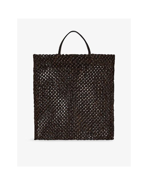 The Row Black Mini Barn Nylon Tote Bag