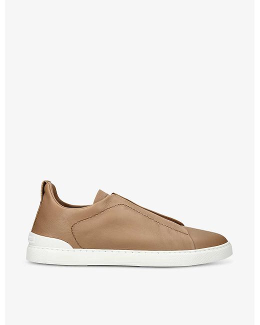 Zegna Natural X3 Stitch Slip-on Cashmere Low-top Trainers for men