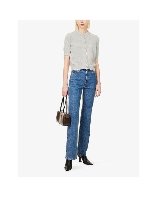 Khaite Blue Danielle Straight-Leg Denim Jeans