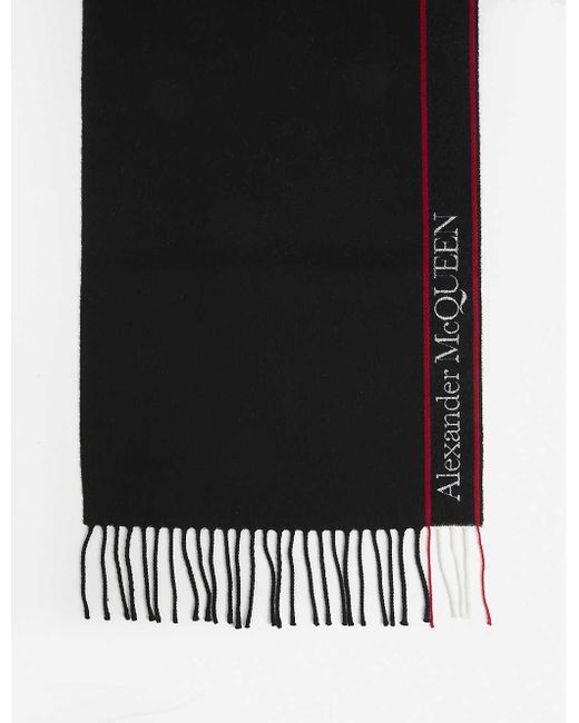 Alexander McQueen Selvedge Skull Wool And Cashmere-blend Scarf in Black -  Lyst