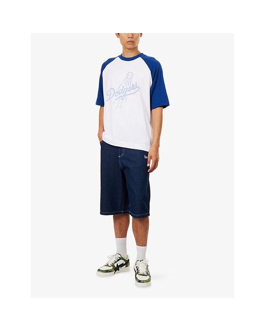 KTZ Blue La Dodgers Mlb Boxy-Fit Cotton-Jersey T-Shirt for men