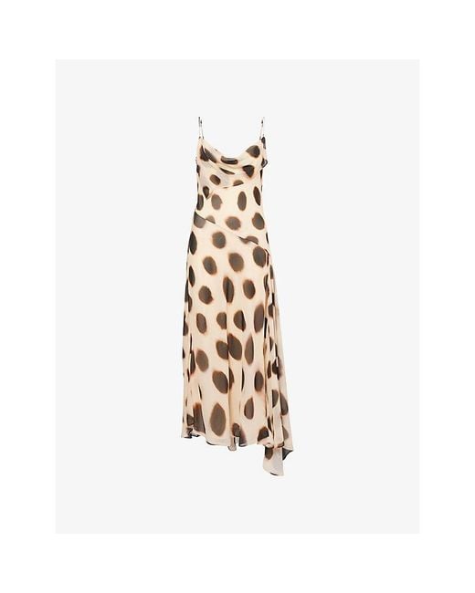Rat & Boa Metallic Vaela Printed Woven Maxi Dress