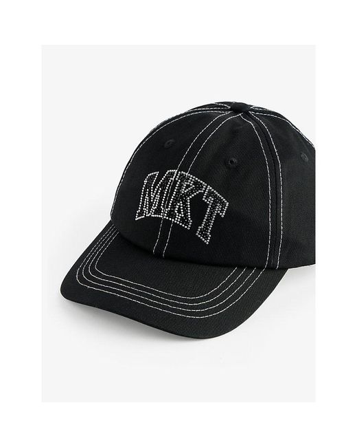 Market Black Branded Rhinestone-embellished Cotton-twill Trucker Cap for men
